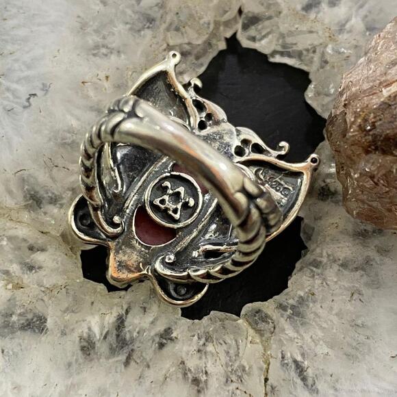 Carolyn Pollack Sterling Silver Pink Rhodonite Butterfly Ring For Women - Picture 7 of 10